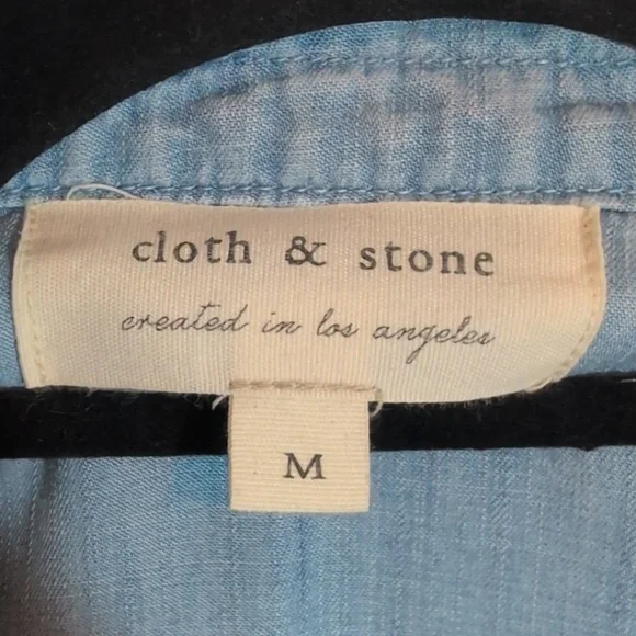 Cloth & Stone Light Blue Denim Shirt Dress - Picture 8 of 10